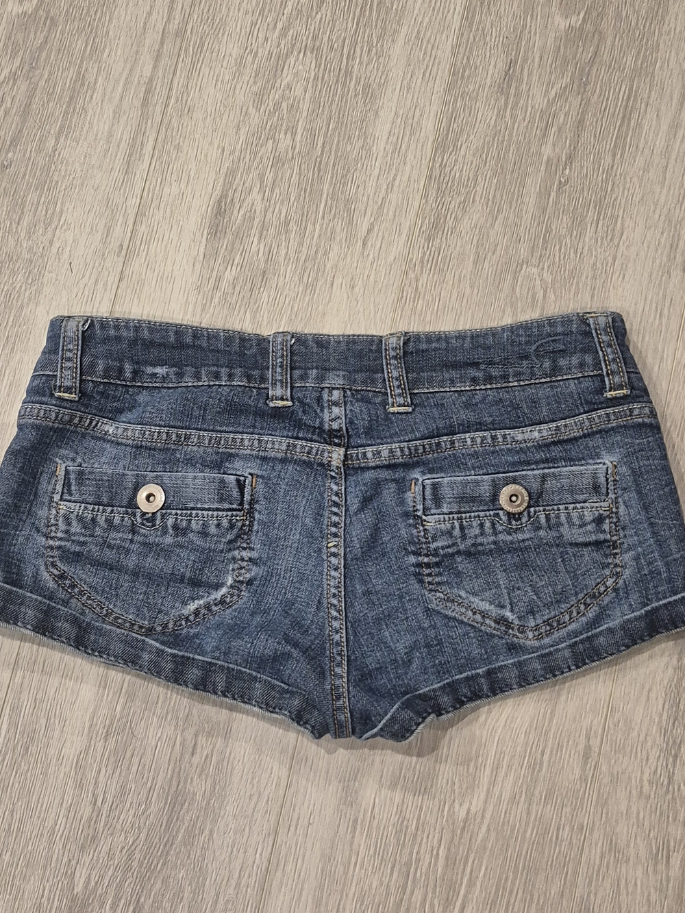 Denim Jean Shorts - Blue Women's Low-Rise Shorts